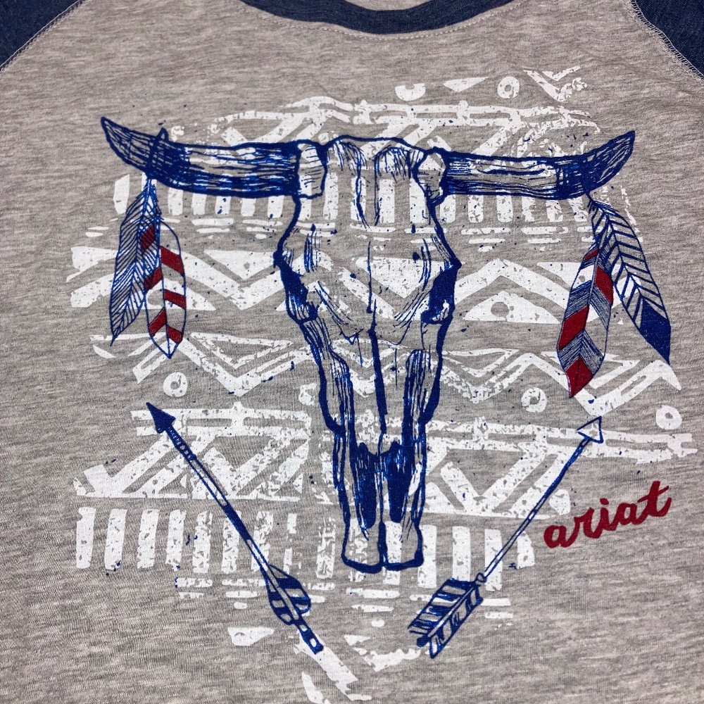 Ariat Womens Bull Patriotic Shirt Aztec